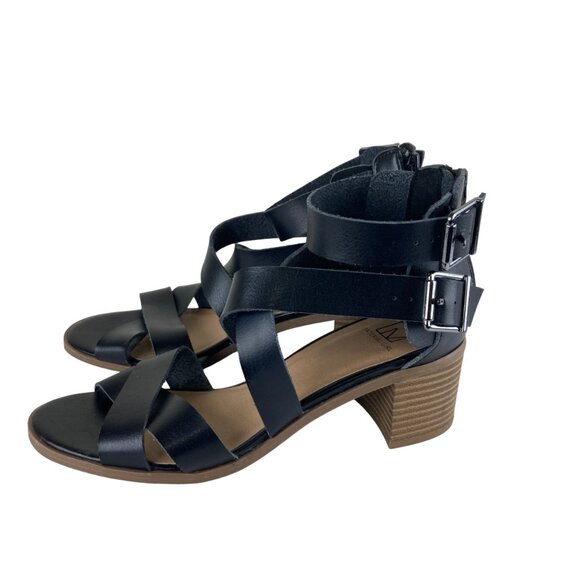 Material Girl Women's Webby Over-The-Knee Bo Black Smooth Size 8.5M